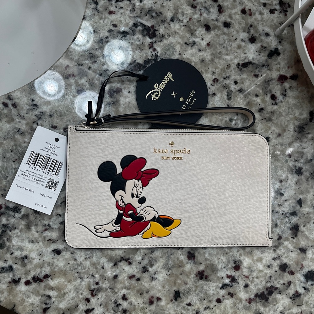 Kate Spade Disney Collaboration White Wristlet